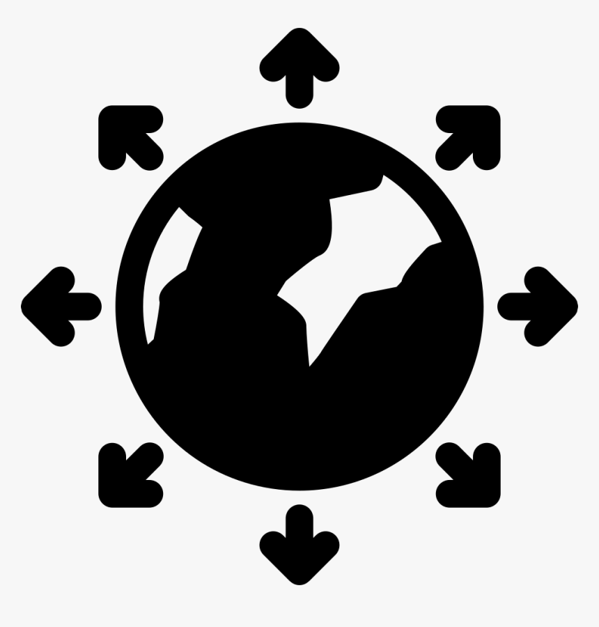 World Surrounded By Arrows In All Directions - Inclusive Social Model Of Disability, HD Png Download