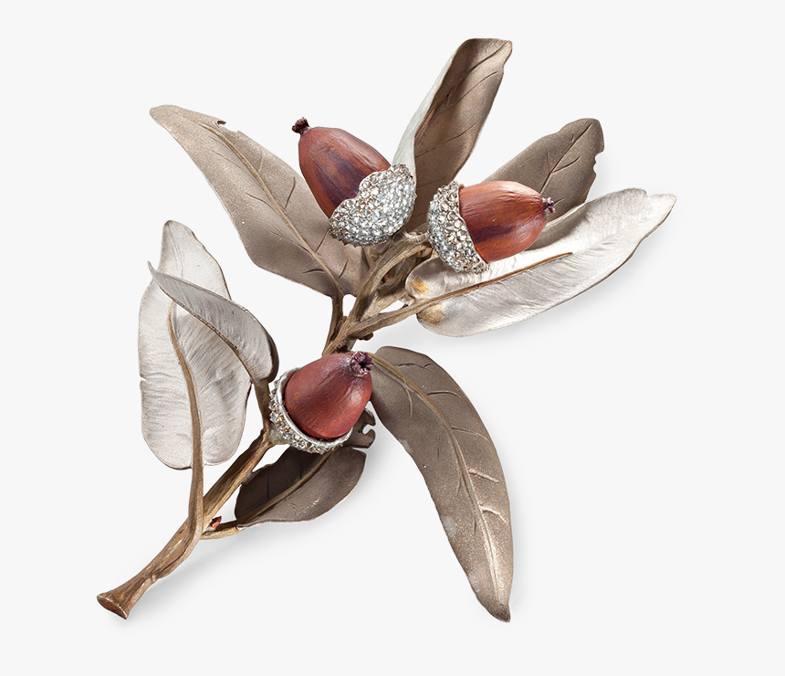 Brooch Designed As A Evergreen Oak Branch - Insect, HD Png Download