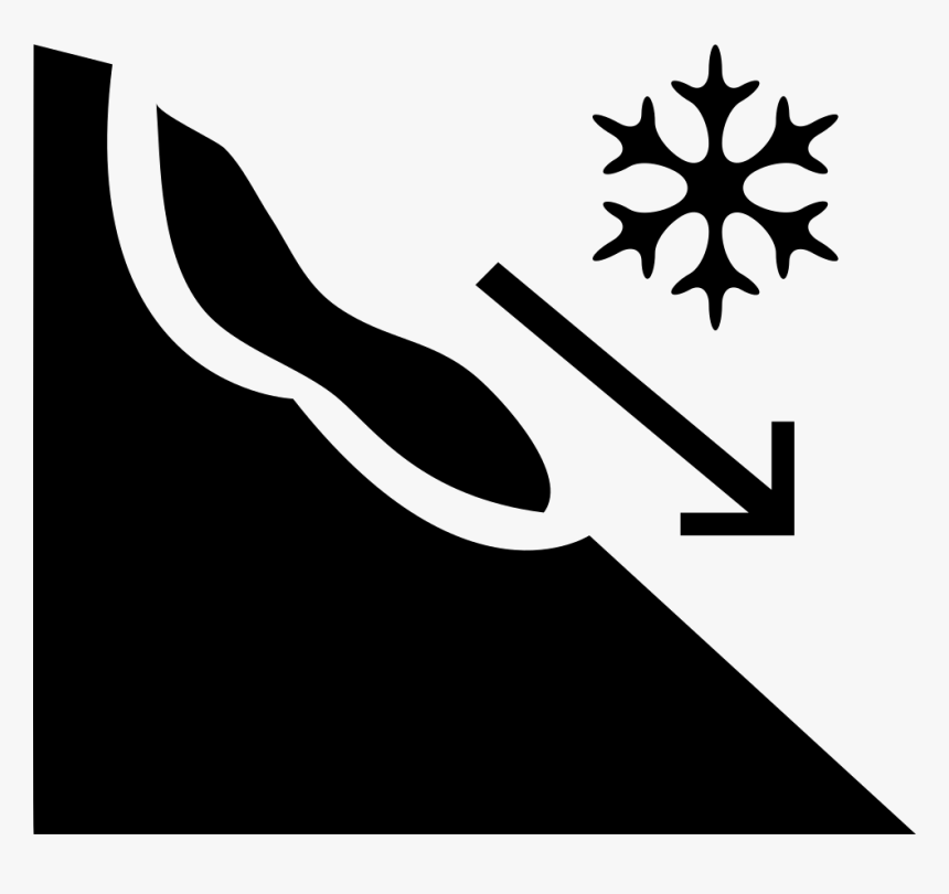 Landslide Risk Sign Of A Snow Mountain - Snow Avalanche Transparent, HD Png Download