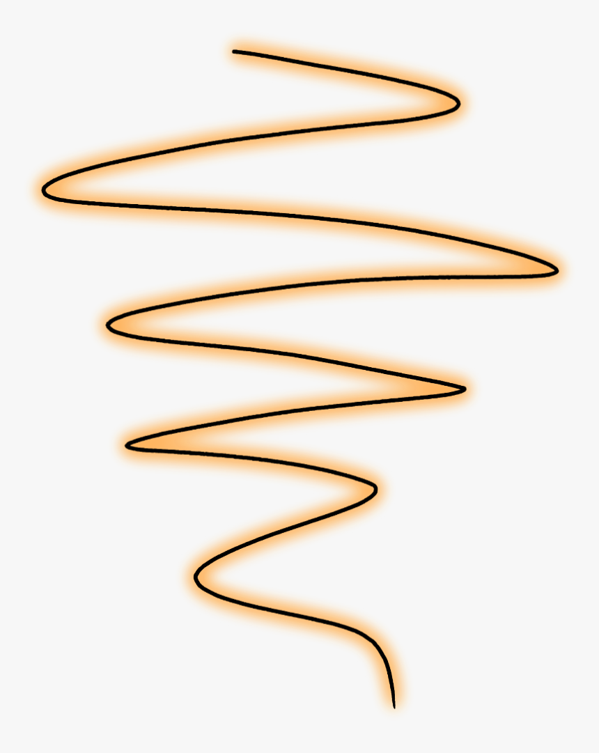 #freetoedit #neon #spiral #orange #glow #frame #border - Picsart Sticker, HD Png Download