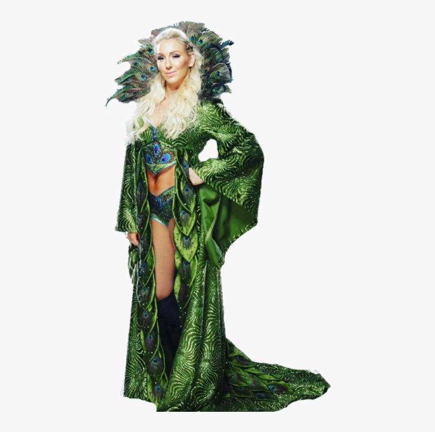 Pack New Renders Green Charlotte - Charlotte Flair In Peacock Robe, HD Png Download