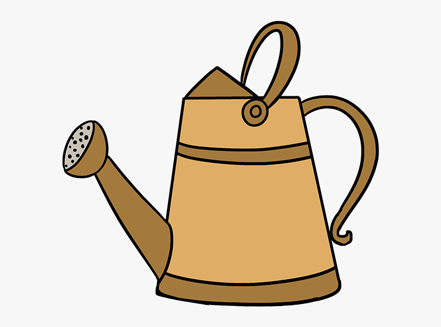 How To Draw Watering Can - Watering Can Simple Drawing, HD Png Download