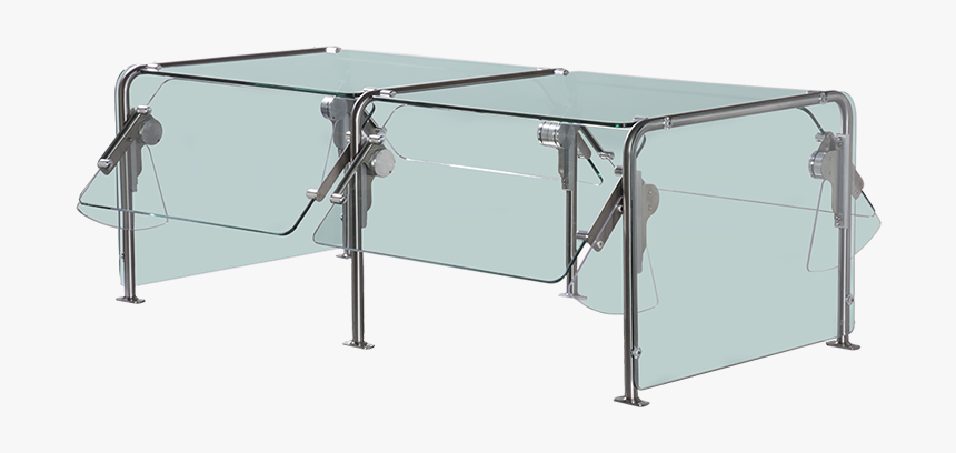 Quick Click Adjustable Double Sided Glass Sneeze Guard - Folding Table, HD Png Download