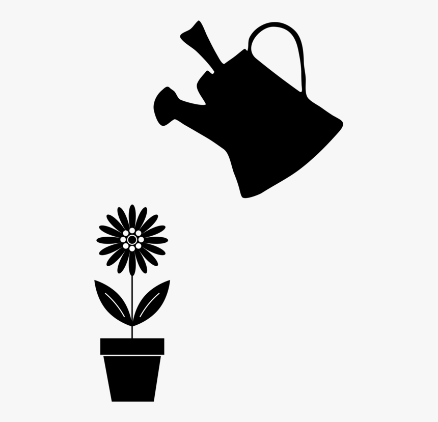Leaf,monochrome Photography,artwork - Icon Watering Can Png, Transparent Png