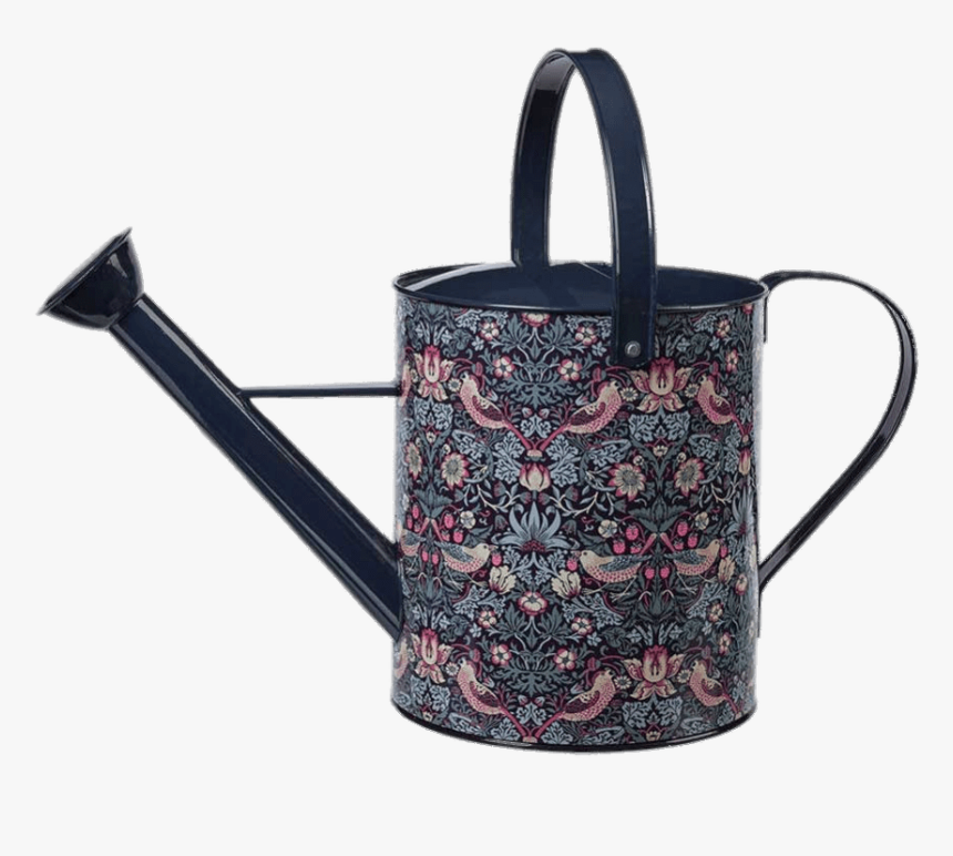 Decorated Blue Watering Can - Strawberry Thief, Furnishing Fabric, HD Png Download