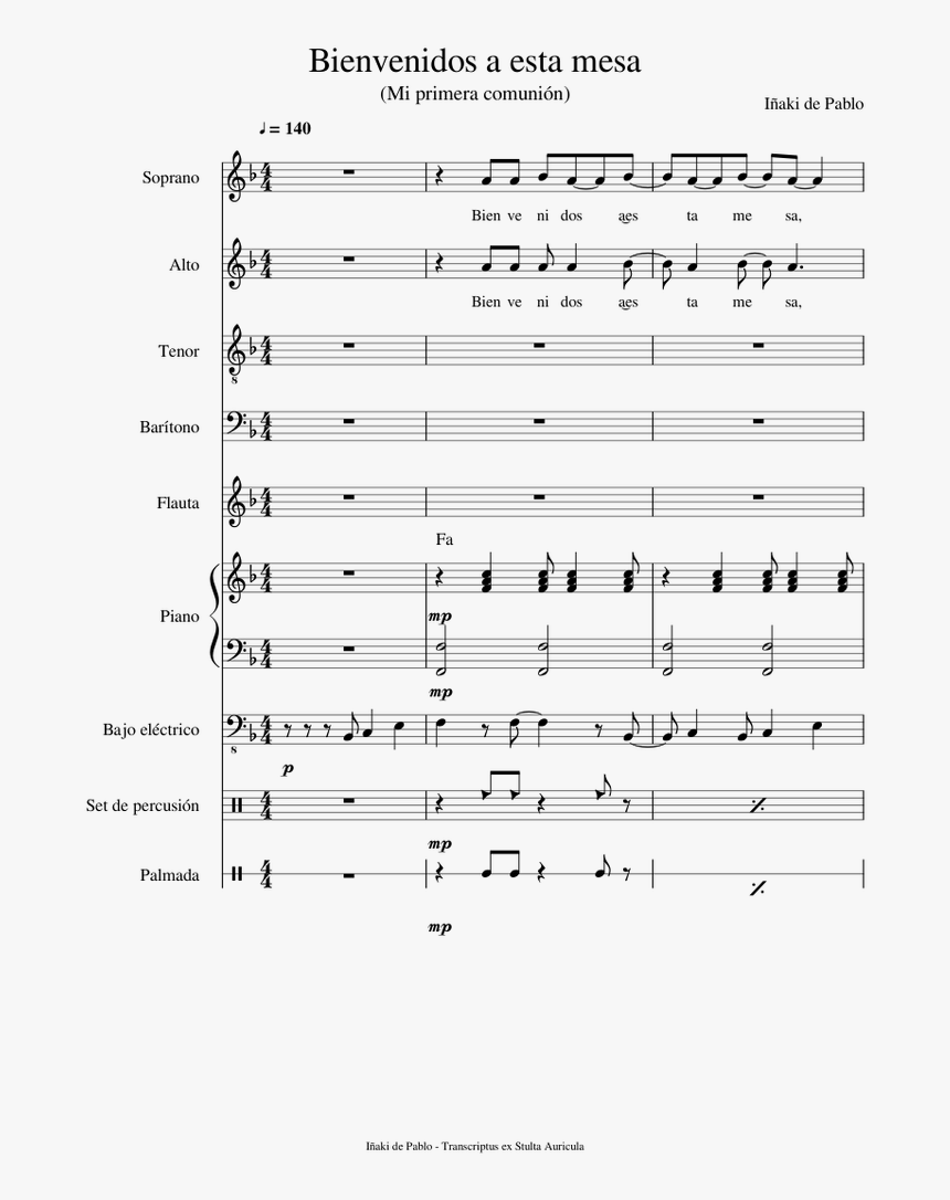 Transparent Bienvenidos Png - Die House Sheet Music, Png Download