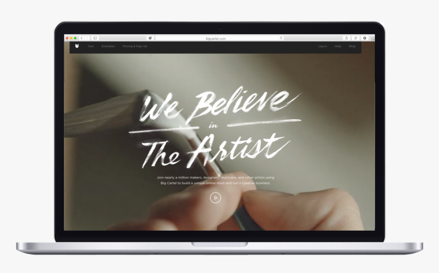 Big Cartel Laptop - Tablet Computer, HD Png Download