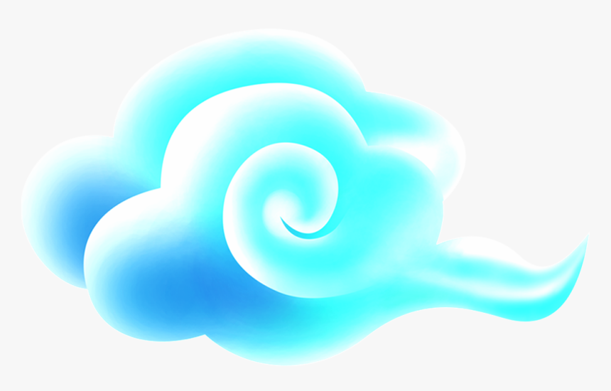 This Graphics Is Sky Blue Cloud Cartoon Transparent, HD Png Download