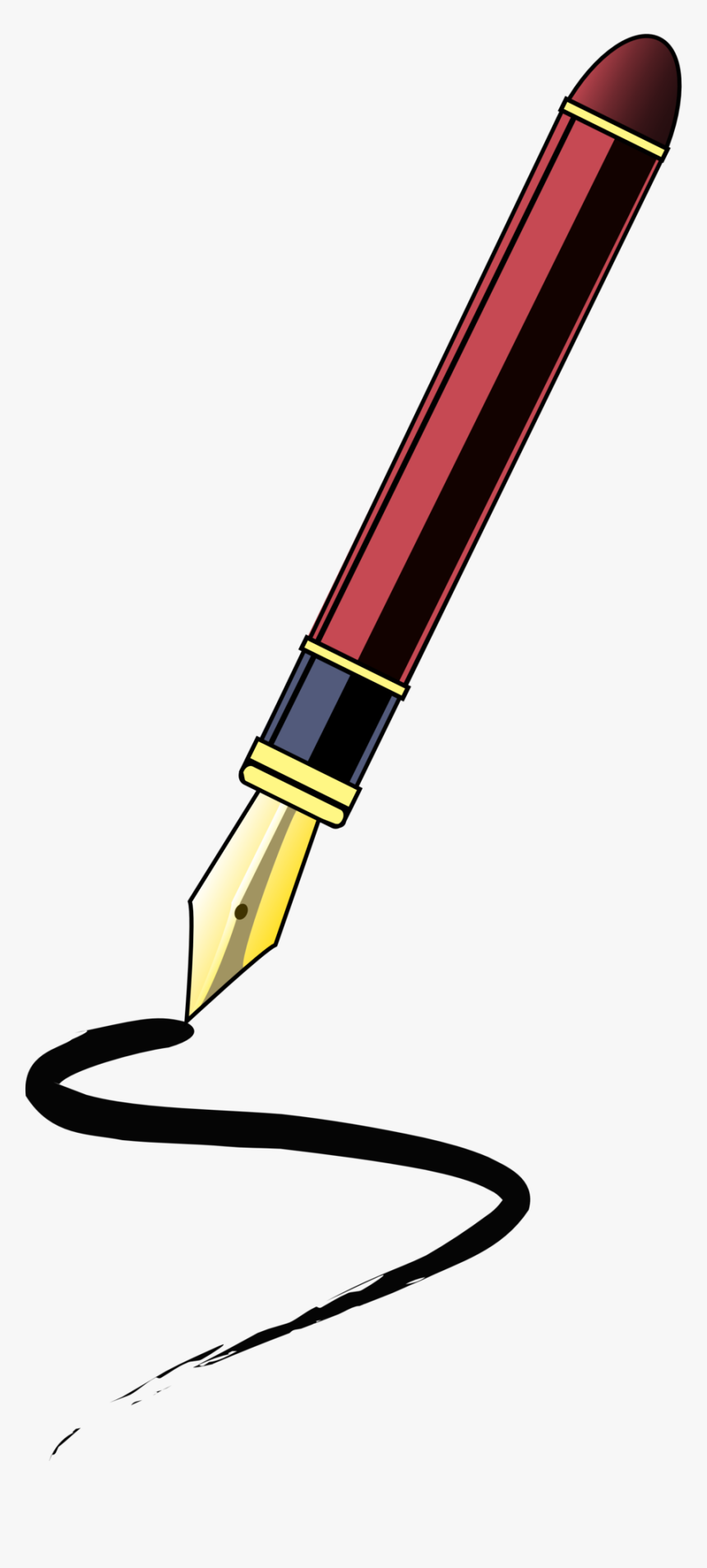 Fountain Pen Writing Mousepad Clipart , Png Download - Ink Pen Clipart