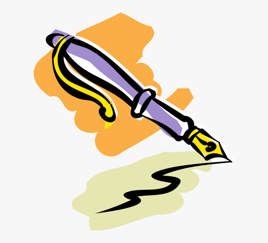 Transparent Writing Clipart Png - Fountain Pen Illustration, Png