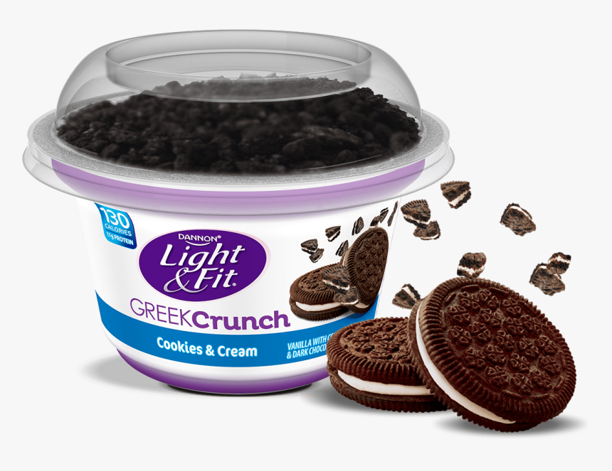 Cookies & Cream Nonfat Greek Yogurt Crunch - Light And Fit Cookies And Cream Yogurt, HD Png Download