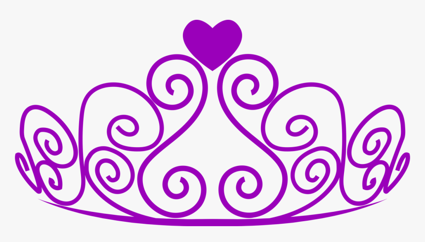 Pink,line Art,area - Transparent Background Princess Crown Clipart, HD Png Download