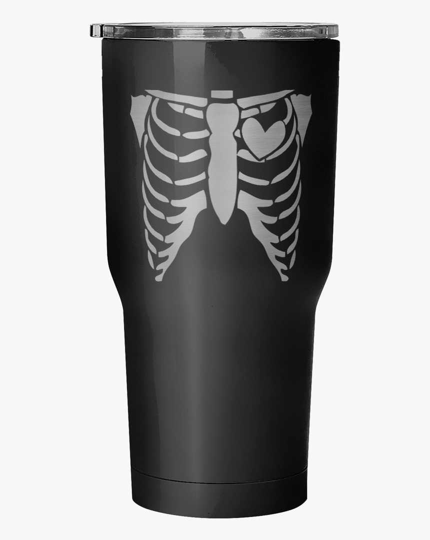 Rib Cage Heart 30 Oz - Halloween Costume Skeleton, HD Png Download