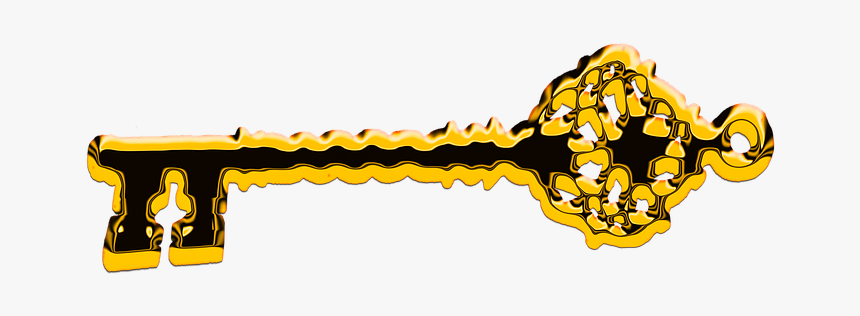 Key, Gold, Golden, Golden Key, Isolated - Chave De Ouro Png, Transparent Png