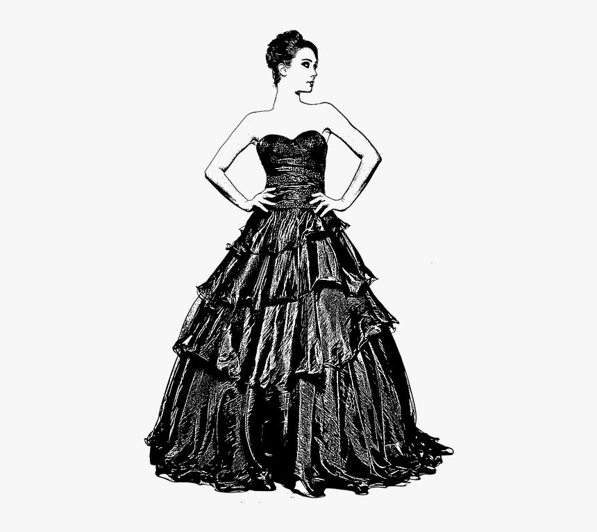 Woman, Ball Gown, Fashion, Dress, Gown, Female, Elegant - Gown, HD Png Download