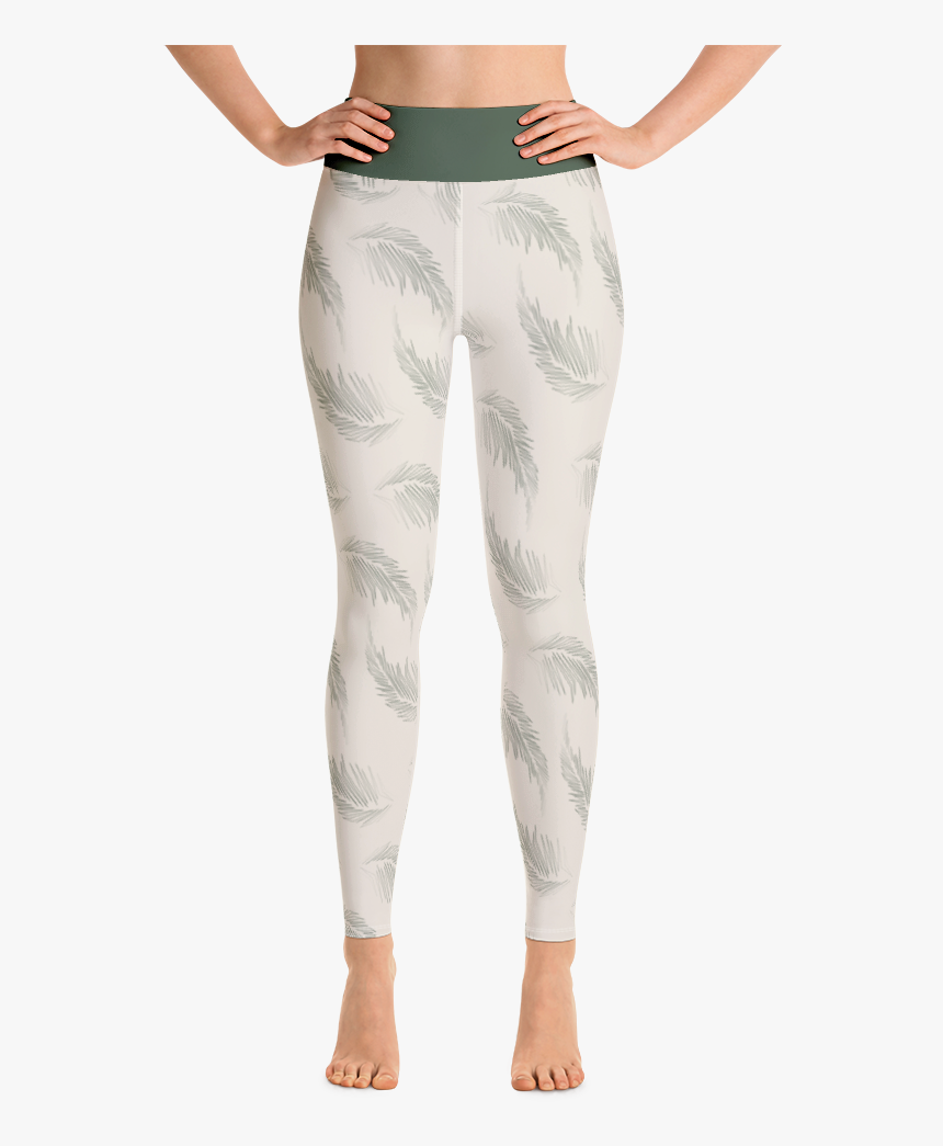 Green Palmera Yoga Leggings - Leggings, HD Png Download