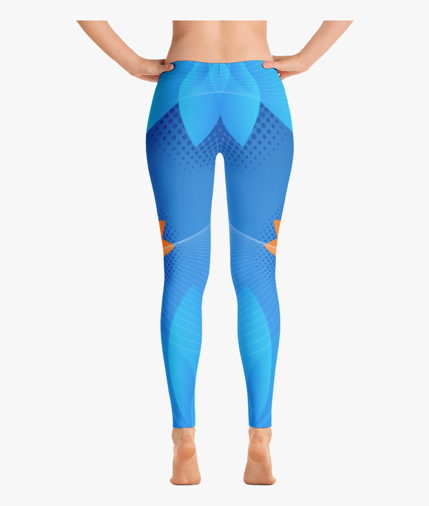 Blue Fire Lotus Gym Leggings - Leggings, HD Png Download