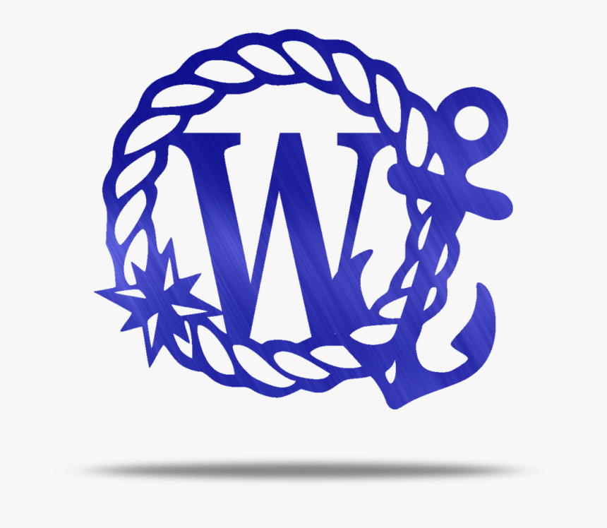 Anchor Rope Personizable Metal Wall Art - Nautical Silhouette, HD Png Download