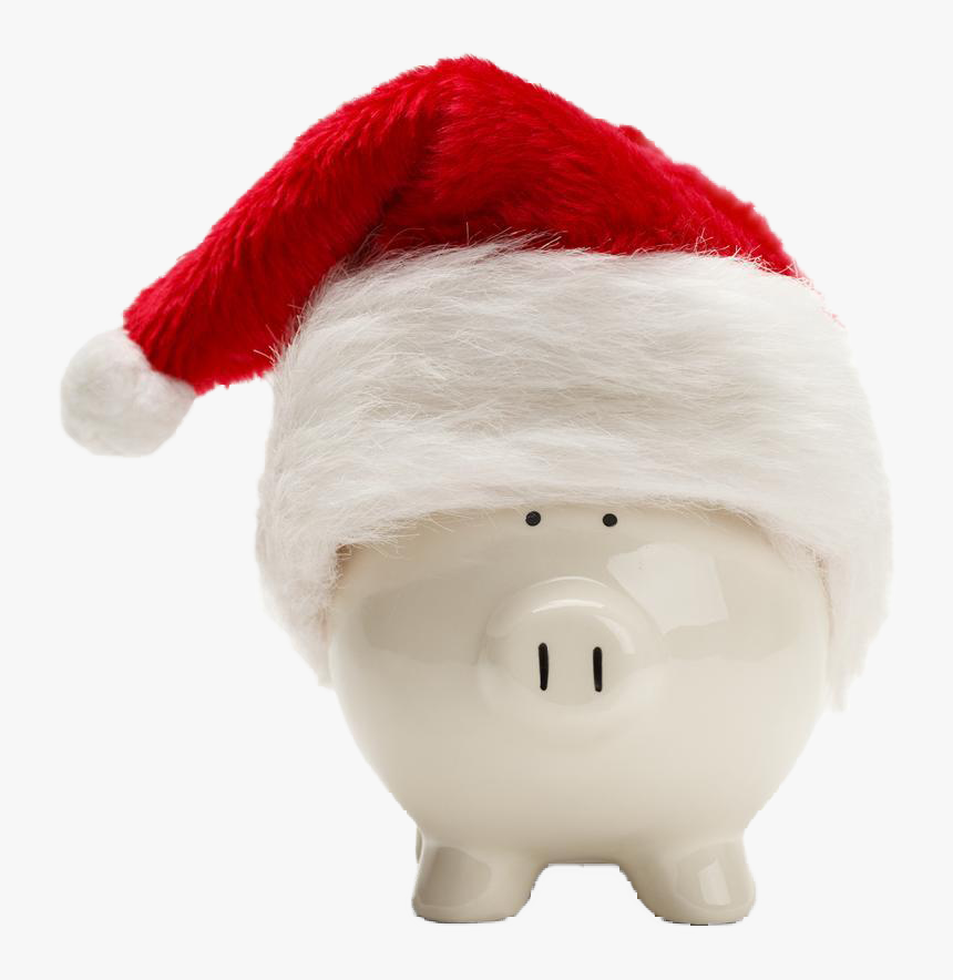 Santa Claus Domestic Pig - Christmas Piggy Bank Transparent Background, HD Png Download