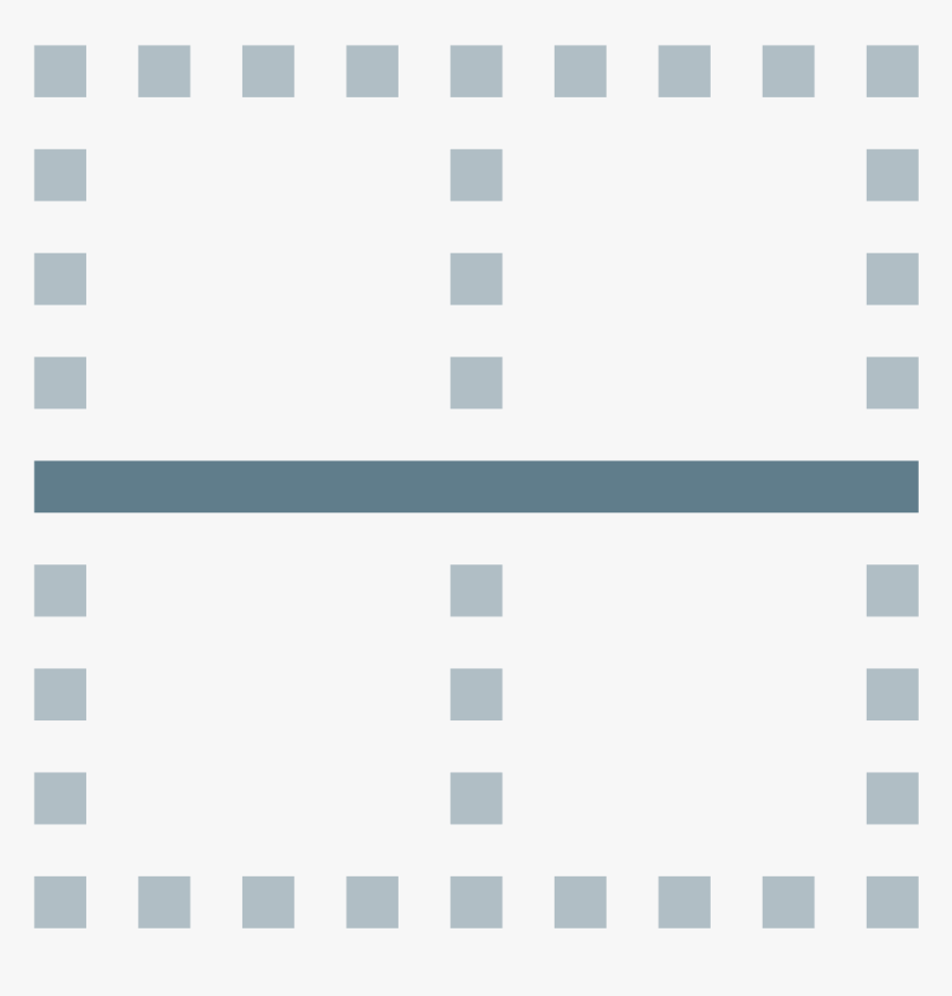 Borde Horizontal Icon - Monochrome, HD Png Download