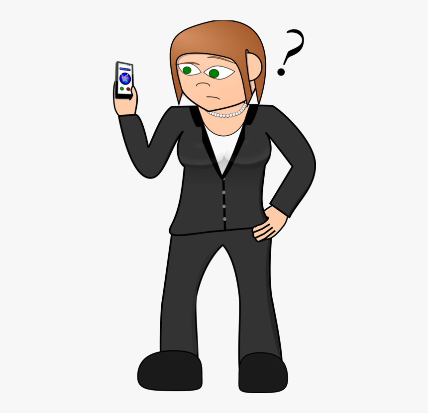 Standing,boy,fictional Character - Man Confused On Phone Clipart, HD Png Download