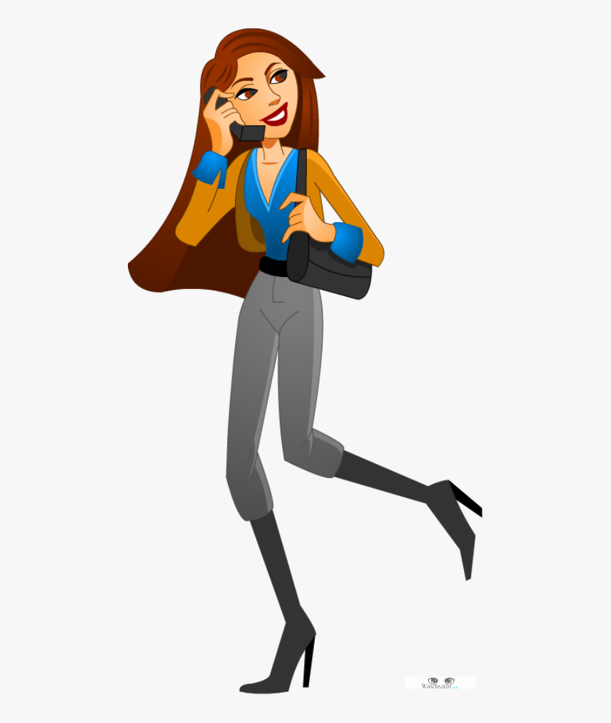 Talking On Phone Clip Art - Talking On The Cellphone Png, Transparent Png