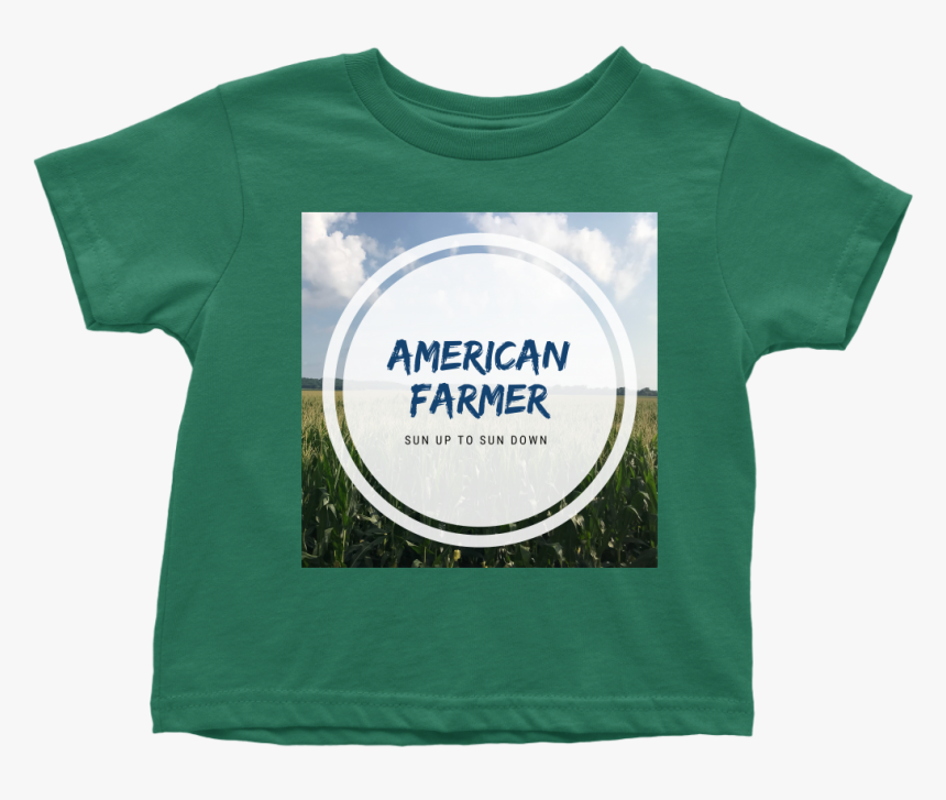 American Corn Field Toddler T Shirt Grass Green - Label, HD Png Download