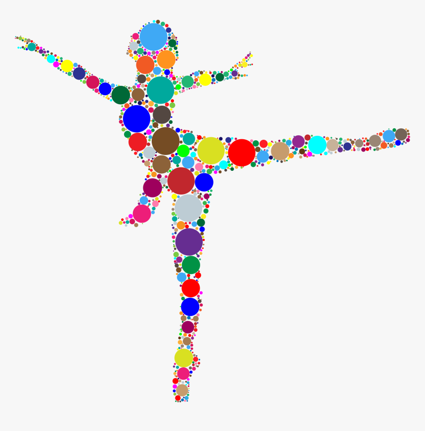 Colorful Ballet Dancer Circles Clip Arts - Clipart Colorful Dancers, HD Png Download
