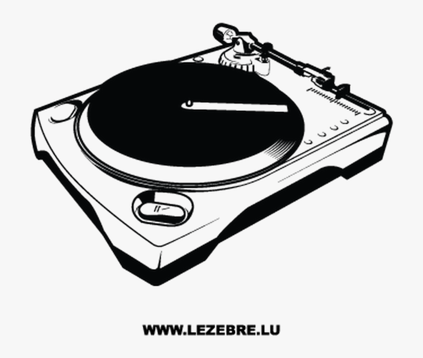 Sticker Deco Platine Vinyles Dj - Turntable Clipart Png, Transparent Png