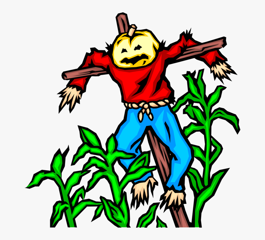 Vector Illustration Of Fall Or Autumn Scarecrow With, HD Png Download