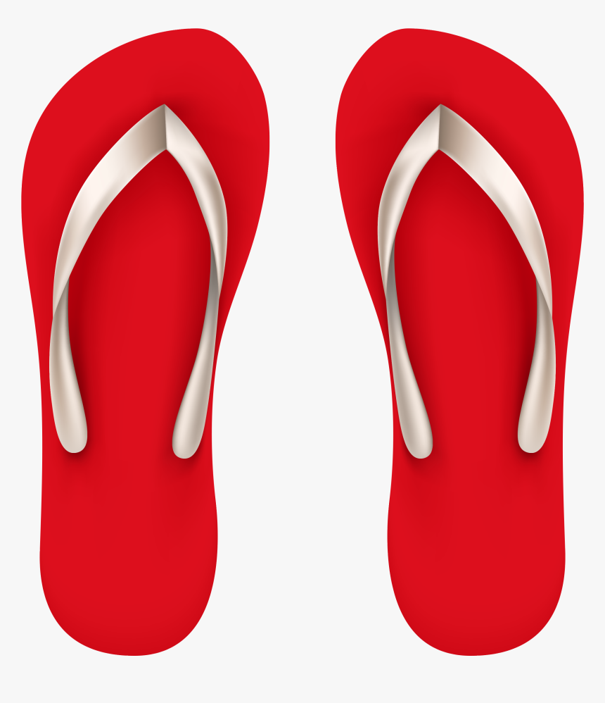 cheap red flip flops