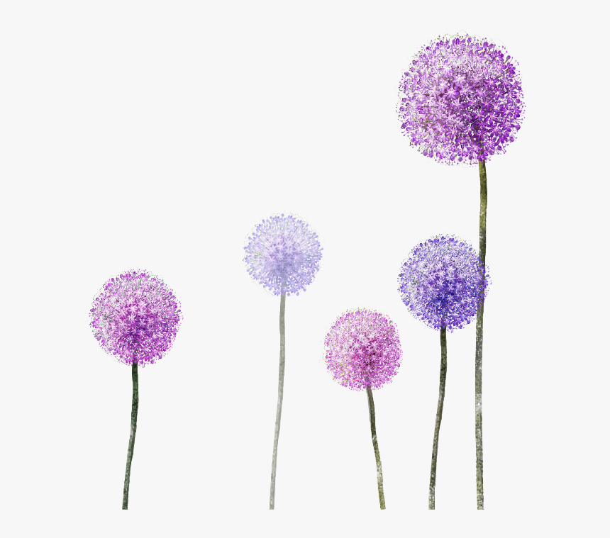 Dandelion Clipart Purple - Purple Dandelion Transparent Background, HD Png Download