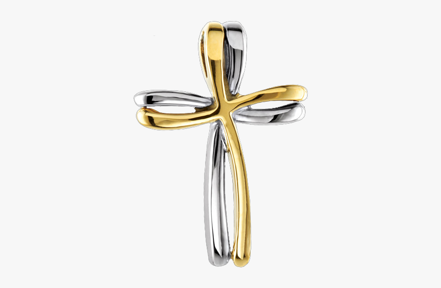 Dual Design Gold Cross Pendant - Locket, HD Png Download