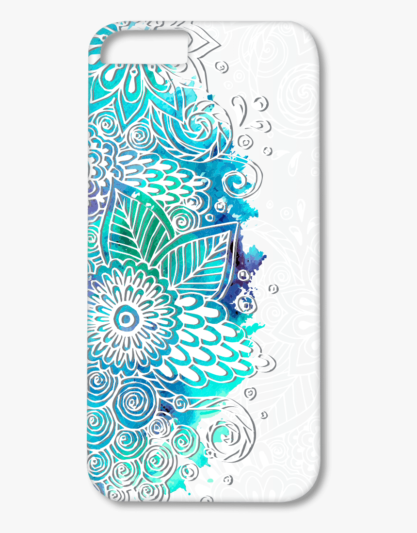 Blue Watercolor Flowers White Background - Watercolor Flowers White Blue, HD Png Download