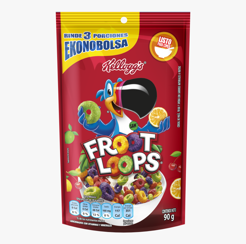 Cereal Froot Loops Pouch 90gr 90 Gr 
 Title Cereal - Froot Loops, HD Png Download