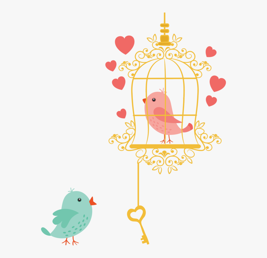 Pink,bird Toy,bird Supply - Bird Cage Vector Art Free, HD Png Download