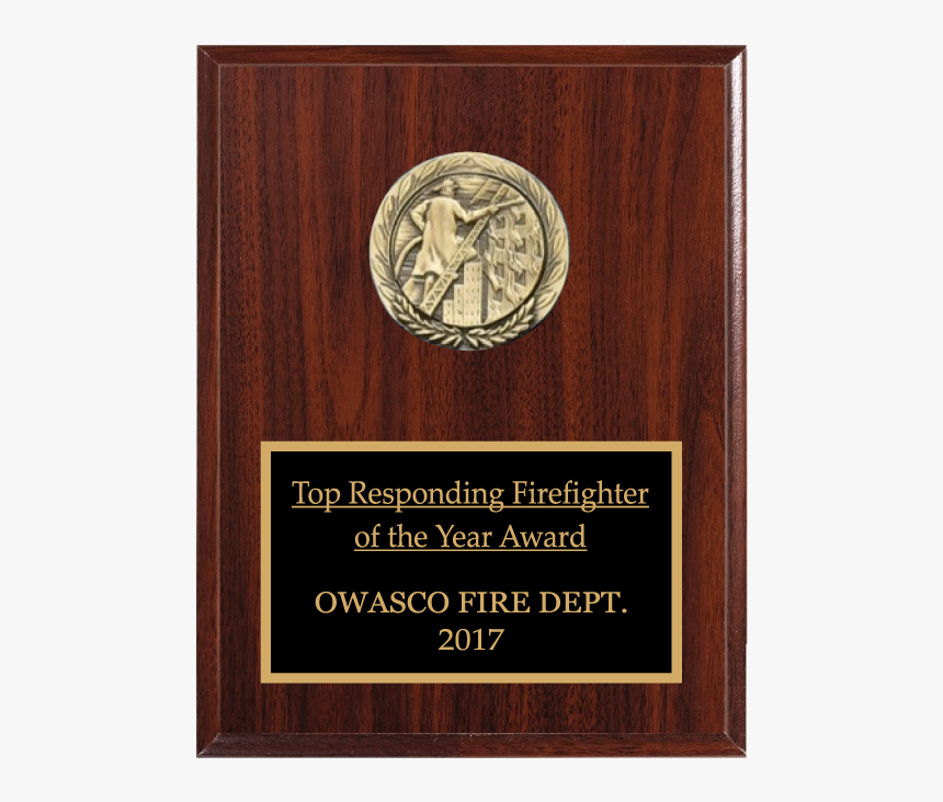 Cherry Finish Firefighter Sample Plaque 11, HD Png Download