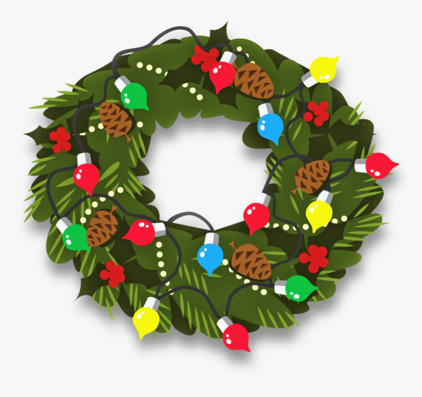 Christmas Wreath Decor 800 Clr 13527 - Wreath, HD Png Download