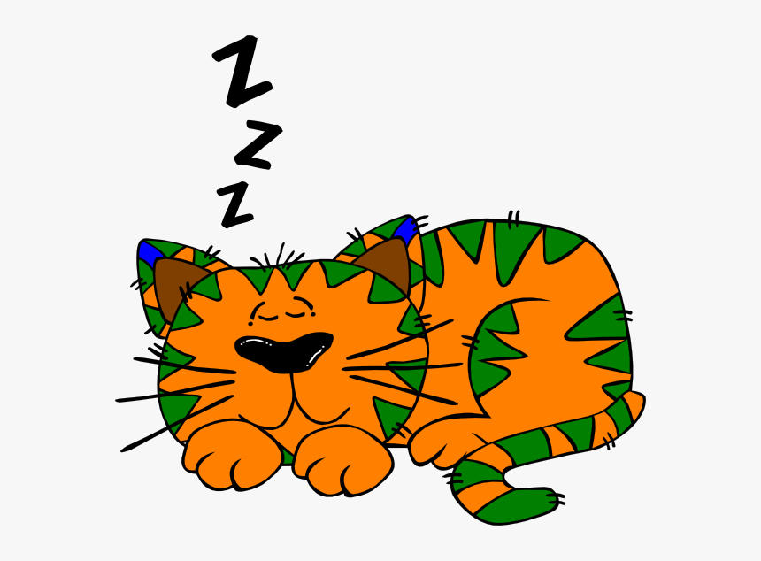 Transparent Nap Clipart - Clipart Sleeping Cat, HD Png Download