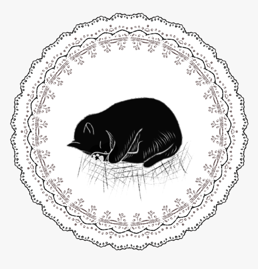 Lace Cat Sleeping Cat Free Photo - Illustration, HD Png Download
