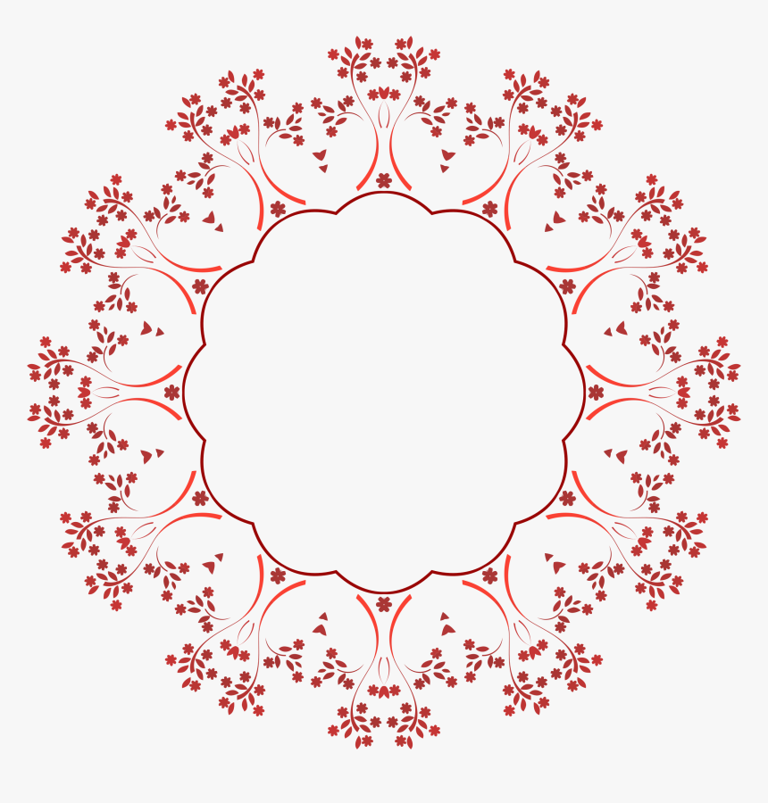 Floral Frame 5 Clip Arts - Circle Flower Icon Png, Transparent Png