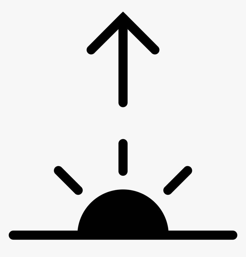 It S A Sun Peaking Halfway Up Over The Horizon - Lever Du Soleil Icon, HD Png Download