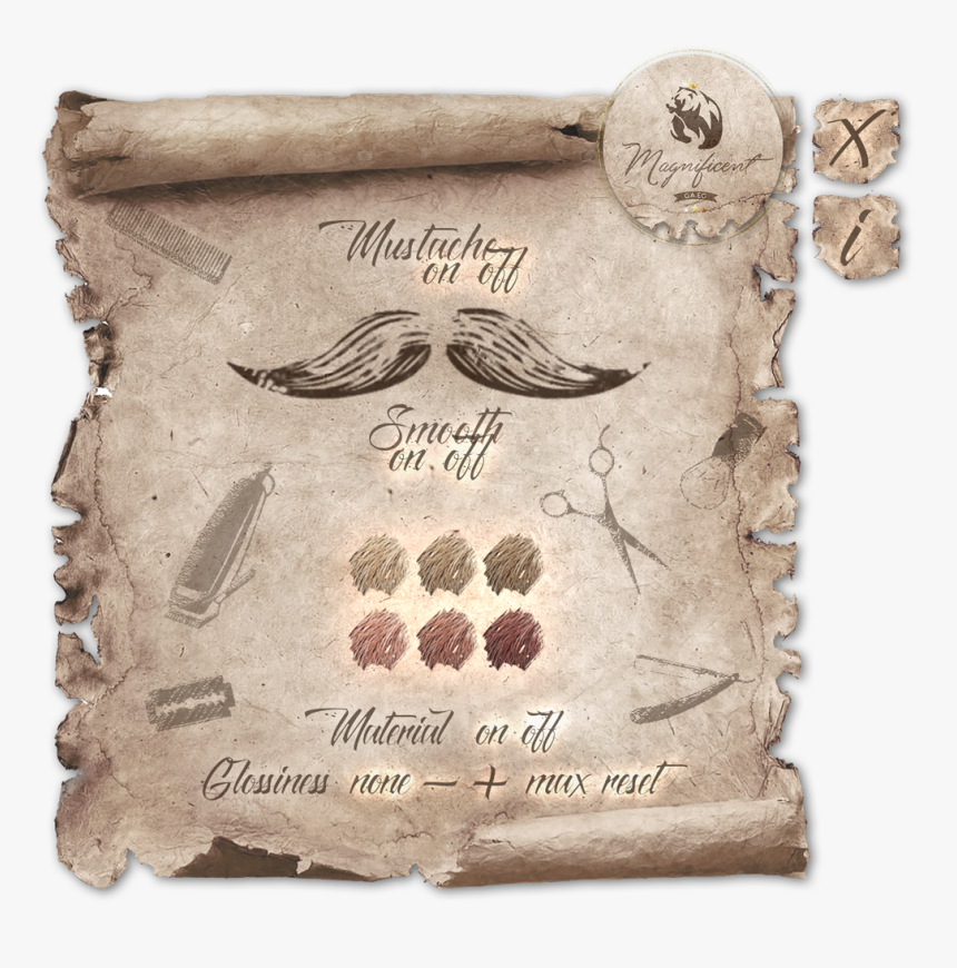 Transparent Hipster Mustache Png - Old Paper Scroll, Png Download