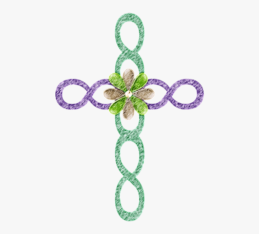 Cross Green Symbol Religion Decoration - Chain, HD Png Download