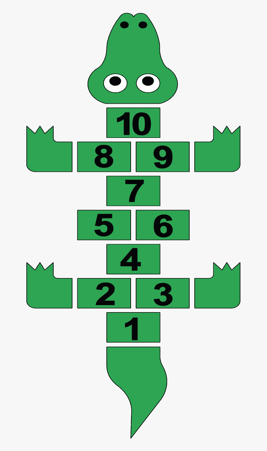 Hopscotch Crocodile, 16 Pcs, HD Png Download