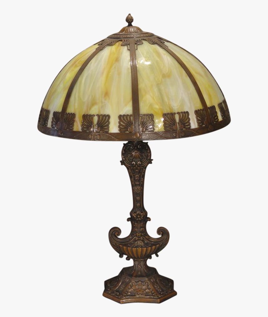 Best Aladdin`s Lamp Base Slag Glass Panel Lamp - Lampshade, HD Png Download