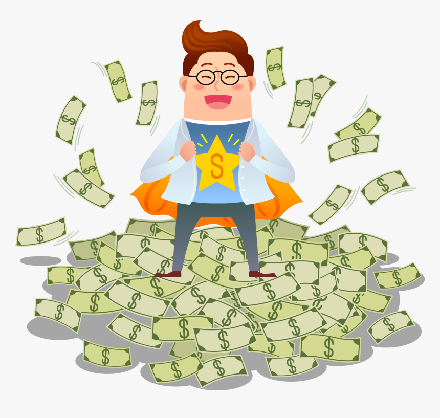 Superman Money Cartoon Clip Art - Cartoon, HD Png Download