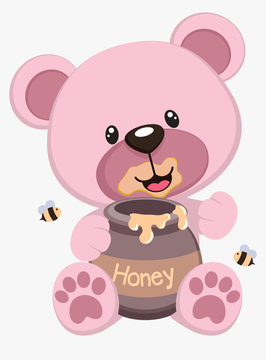 Transparent Cute Border Clipart - Teddy Bear Pink Clipart, HD Png Download