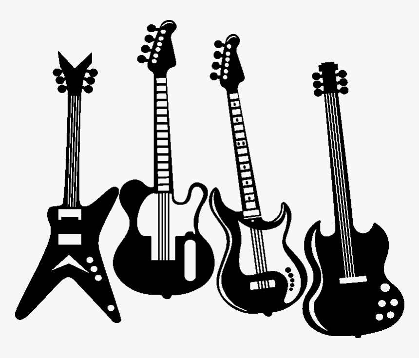 Sticker Guitares Electrique Rock N Roll Ambiance Sticker - Instruments Rock N Roll, HD Png Download