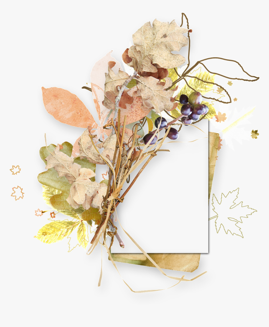 Autumn Leaf Border - Bouquet, HD Png Download